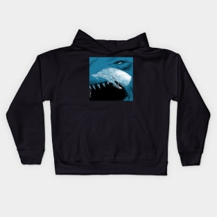 the beast on the sea liviathan white killer whale ecopop art Kids Hoodie